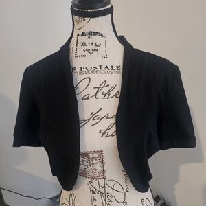 Black Cropped Bolero Jacket